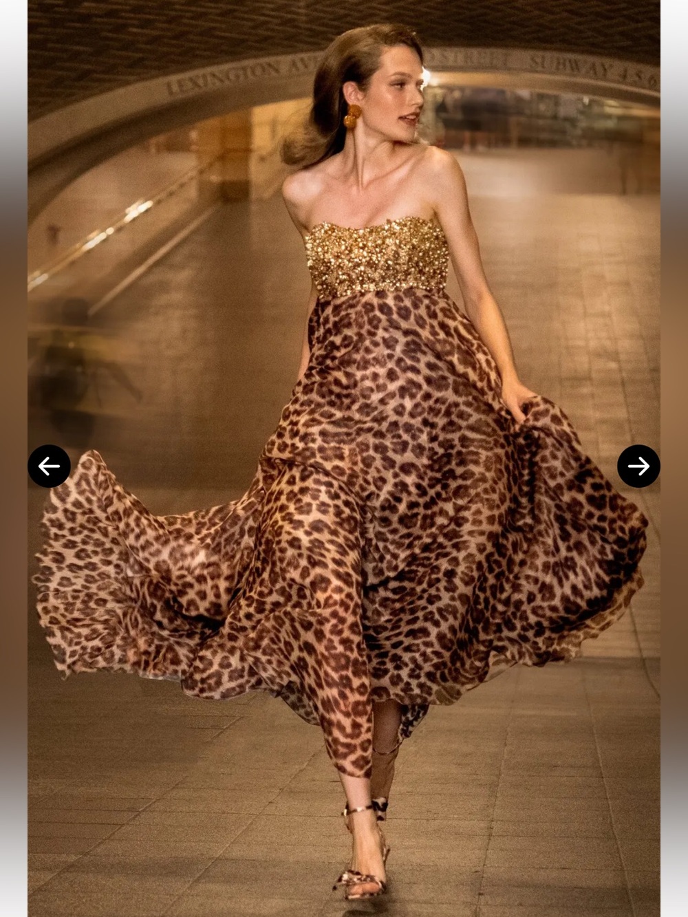 SACHIN BABI 🔥 Ames Strapless Leopard-Print Gown
